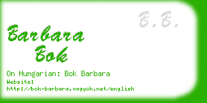 barbara bok business card